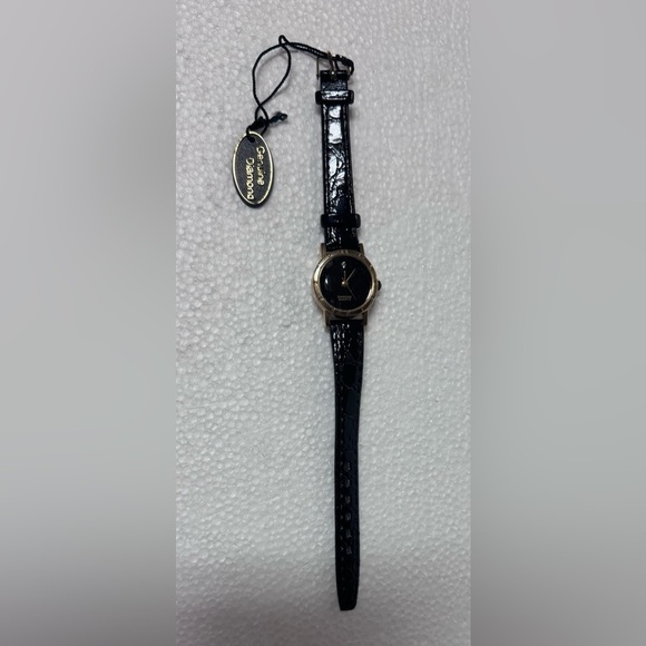 DIAMOND QUARTZ  Black and Brown Bracelet Watch. main image 4